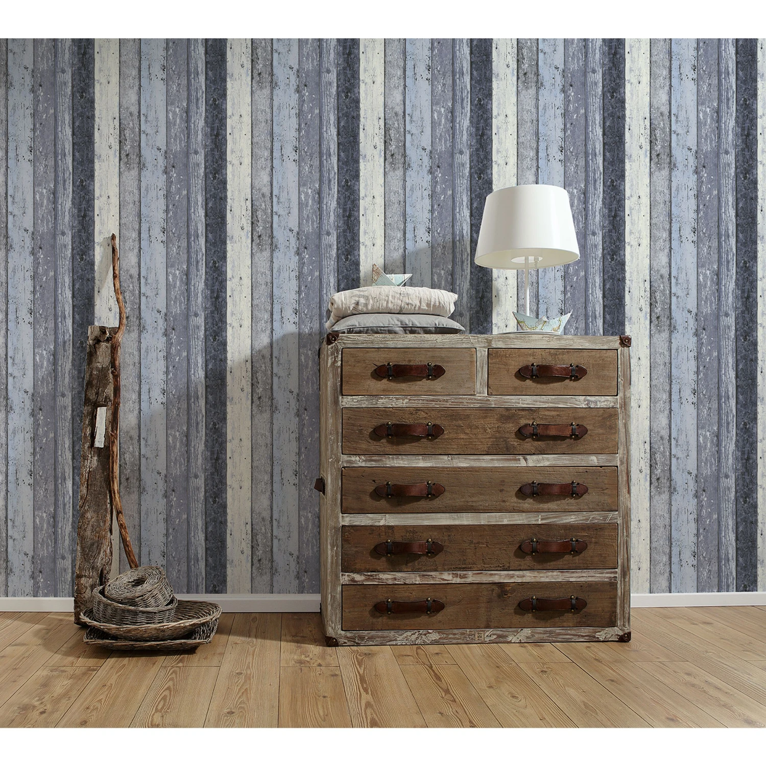 A.S. Creation Elements | 855060 | Papier Peint Bois Intissé | 0.53 M X 10.05 M | Bleu 6 A.S. Creation Elements | 855060 | Papier Peint Bois Intissé | 0.53 M X 10.05 M | Bleu – Image 6