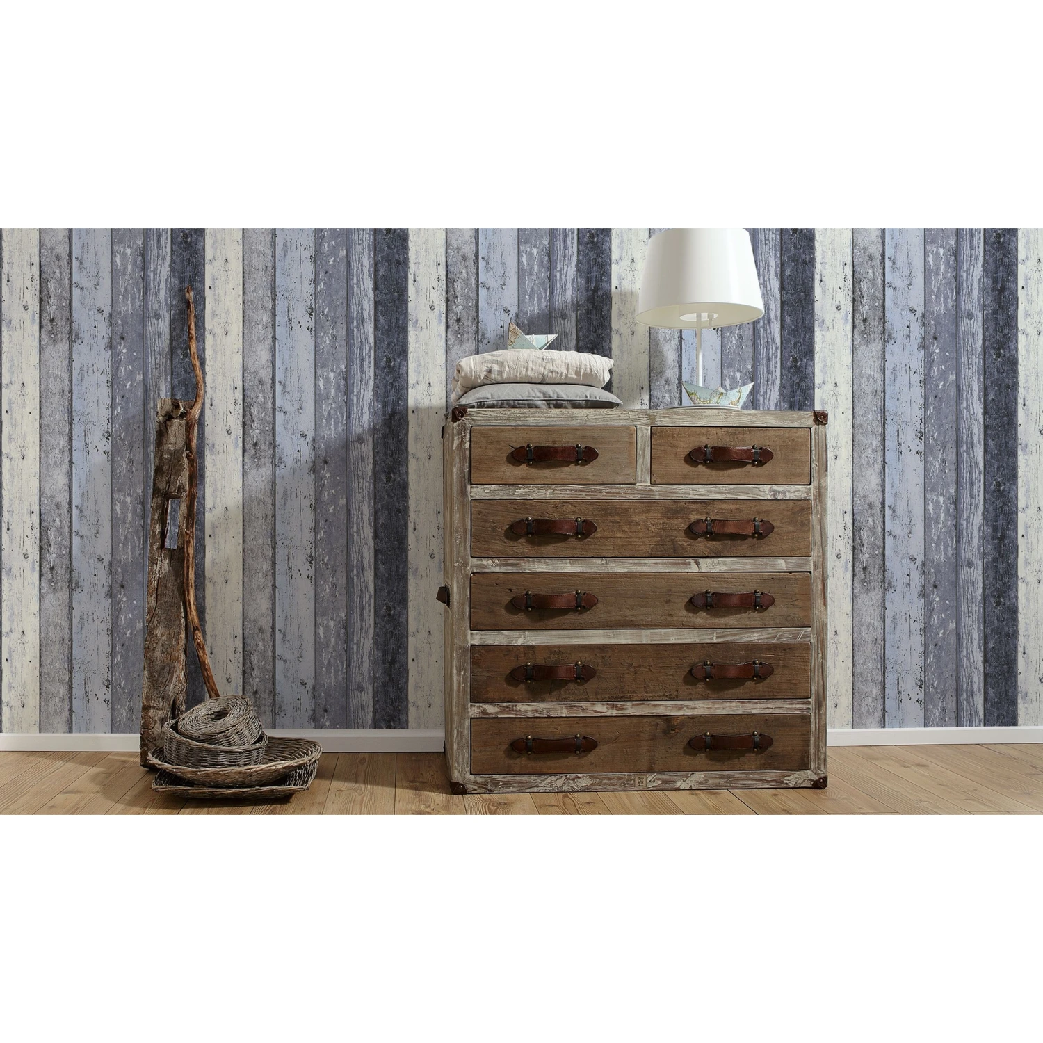 A.S. Creation Elements | 855060 | Papier Peint Bois Intissé | 0.53 M X 10.05 M | Bleu 8 A.S. Creation Elements | 855060 | Papier Peint Bois Intissé | 0.53 M X 10.05 M | Bleu – Image 8