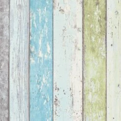 A.S. Creation Elements | 855077 | Papier Peint Bois Intissé | 0.53 M X 10.05 M | Bleu