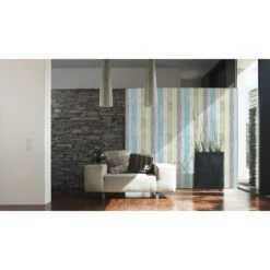 A.S. Creation Elements | 855077 | Papier Peint Bois Intissé | 0.53 M X 10.05 M | Bleu -Maison Décorer Magasin 855077 2