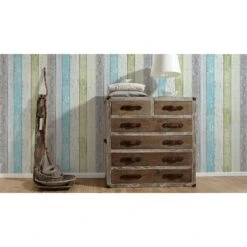 A.S. Creation Elements | 855077 | Papier Peint Bois Intissé | 0.53 M X 10.05 M | Bleu -Maison Décorer Magasin 855077 7