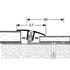 Küberit 888 PPS-Champion Flex 4.0 | Profilé De Rattrapage Flexible Parquet| Épaisseur Sol:7-17 Mm