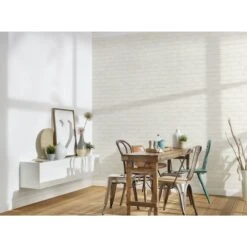 A.S. Creation Elements | 907851 | Papier Peint Intissé Pierre Brique | 0.53 M X 10.05 M | Blanc -Maison Décorer Magasin 907851 7