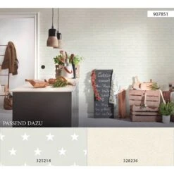 A.S. Creation Elements | 907851 | Papier Peint Intissé Pierre Brique | 0.53 M X 10.05 M | Blanc -Maison Décorer Magasin 907851 8