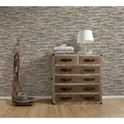 A.S. Creation Elements | 914217 | Papier Peint Intissé Pierre Brique | 0.53 M X 10.05 M | Marron -Maison Décorer Magasin 914217 4