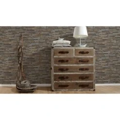 A.S. Creation Elements | 914217 | Papier Peint Intissé Pierre Brique | 0.53 M X 10.05 M | Marron -Maison Décorer Magasin 914217 5