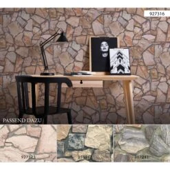 A.S. Creation Elements | 927316 | Papier Peint Intissé Pierre Brique | 0.53 M X 10.05 M | Marron -Maison Décorer Magasin 927316 8