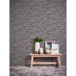 A.S. Creation Il Decoro | 954702 | Papier Peint Imitation Brique Pierre En Papier | Gris -Maison Décorer Magasin 954702 3