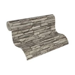 A.S. Creation Elements | 958331 | Papier Peint Intissé Pierre Brique | 0.53 M X 10.05 M | Gris -Maison Décorer Magasin 958331 1