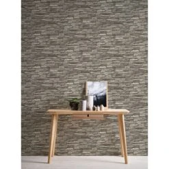 A.S. Creation Elements | 958331 | Papier Peint Intissé Pierre Brique | 0.53 M X 10.05 M | Gris -Maison Décorer Magasin 958331 7