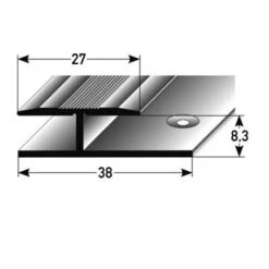 Barre De Seuil Sol Stratifié De 8,3 Mm | Aluminium Anodisé | Strié -Maison Décorer Magasin AUER0130JnAlIlSqKvVdd