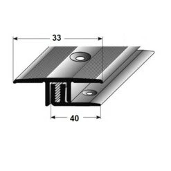 Barre De Seuil Sol Stratifié | Hauteur 7 - 15 Mm | Largeur 33 Mm | Aluminium Anodisé