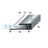 Profilé De Finition Sol Stratifié | Hauteur 7 - 15 Mm | Largeur 21 Mm | Alu Anodisé