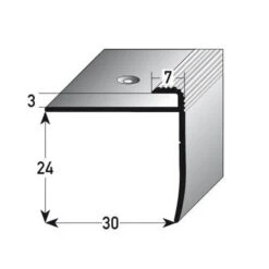 Profilé De Finition à Emboîter Avec Nez Pour épaisseur Sol Jusquà 3 Mm | Aluminium Anodisé -Maison Décorer Magasin AUER0478