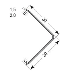 Cornière De Protection 30 X 30 Mm | Aluminium | 1 Arête -Maison Décorer Magasin Eckschutzprofil 30x30 Hauptbild 2