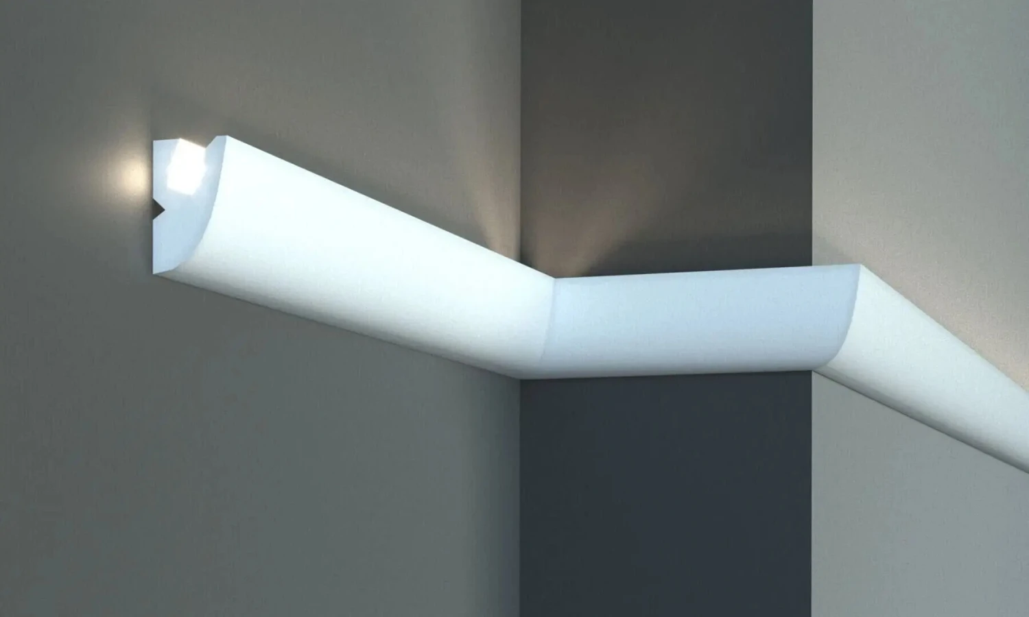 Elite Decor | Lichtleiste KD303 | Polystyrol | 40 X 65 X 1150 Mm | Weiß | Styropor Zierleiste 1 Elite Decor | Lichtleiste KD303 | Polystyrol | 40 X 65 X 1150 Mm | Weiß | Styropor Zierleiste