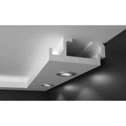 Elite Decor | Moulure De Plafond LED "KD408" | Polystyrène | 195 X 80 X 1150 Mm | Blanc -Maison Décorer Magasin KD408 3