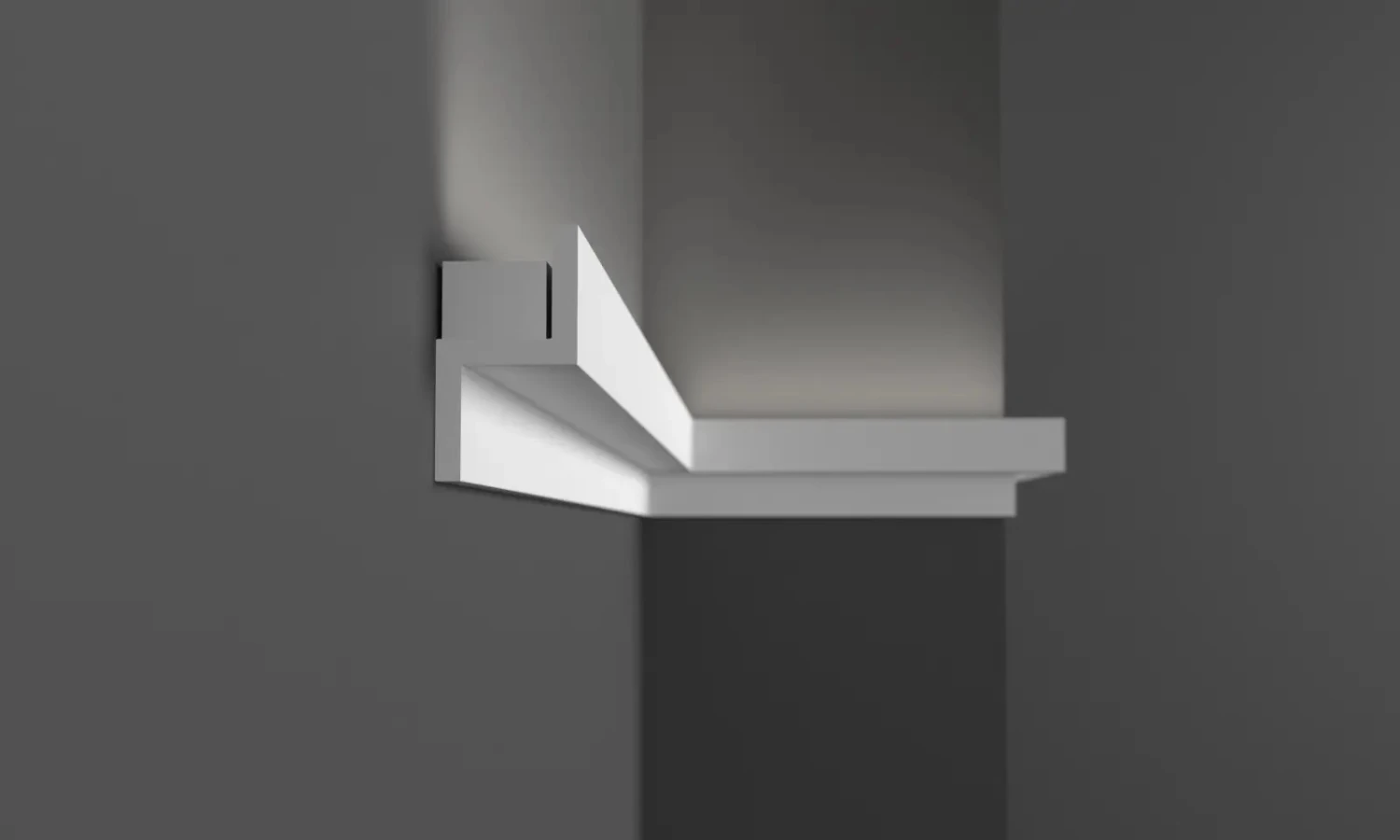 Elite Decor | Lichtleiste KH902 | Polystyrol | 22 X 40 X 2000 Mm | Weiß | Styropor Deckenleiste 2 Elite Decor | Lichtleiste KH902 | Polystyrol | 22 X 40 X 2000 Mm | Weiß | Styropor Deckenleiste – Image 2