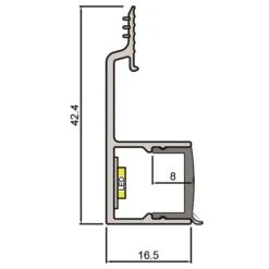Plinthe Lumineuse | 10 X 73 Mm| Chêne Blanc