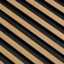 Mardom | Panneaux Acoustiques 3D "0049" | H: 2700 Mm X B: 120 Mm | Chêne Nature | Moderne