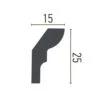 Moulure De Plafond Sobre P892 | 25 X 15 Mm | Polyuréthane Résistant à L'impact, à L'humidité
