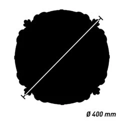 Rosace Noble Marbet R-5 | Ø 40 Cm | Polystyrène Léger Blanc