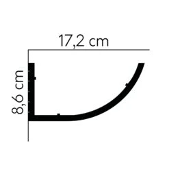 PROVISTON | LED Lichtleiste "NE362" | 86 X 172 X 2000 Mm | Weiß | Deckenleiste | Stuckleiste