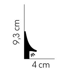 Plinthe Lumineuse QL007 Mardom Decor | Plinthe LED En Polyuréthane Résistant Pour éclairage Indirect