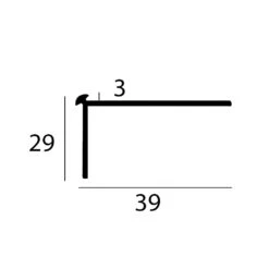 Nez De Marche | Hauteur 29 Mm | Largeur 39 Mm | Longueur 1000 Mm | Épaisseur Sol 3 Mm