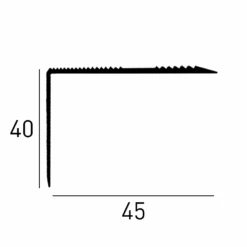 Nez De Marche | Hauteur 40 Mm | Largeur 45 Mm | Longueur 1000 Mm | Alu Anodisé