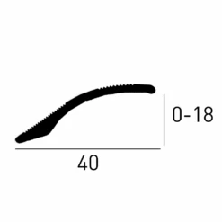 Barre De Seuil | 40 X 1000 Mm | Épaisseur Sol 0 - 18 Mm | Übergangsschiene | Alu Anodisé