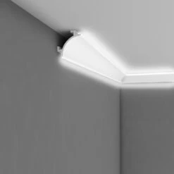 PROVISTON | Lichtleiste "RM001" | 147 X 147 X 2000 Mm | Weiß | Deckenleiste | Stuckleiste | Modern -Maison Décorer Magasin QL001 5