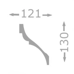 Moulure De Plafond Magnifique | 121 X 130 Mm | Polystyrène -Maison Décorer Magasin amsterdam 15 q