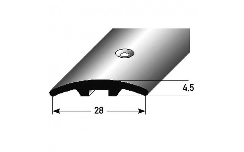 Barre De Seuil | 28 Mm | Type: 06 | Aluminium Anodisé 1 Barre De Seuil | 28 Mm | Type: 06 | Aluminium Anodisé