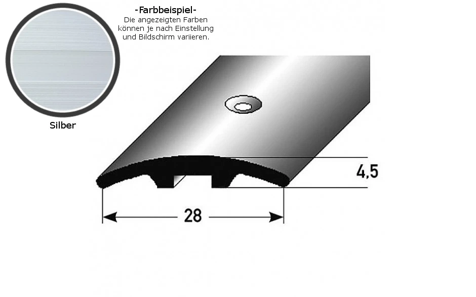 Barre De Seuil | 28 Mm | Type: 06 | Aluminium Anodisé 2 Barre De Seuil | 28 Mm | Type: 06 | Aluminium Anodisé – Image 2