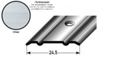 Barre De Seuil | 24.5 Mm De Large | Aluminium Anodisé -Maison Décorer Magasin auer0010 mittig silber 1