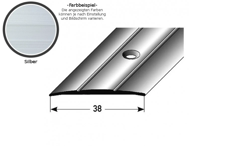 Barre De Seuil | 38 Mm | Type: 12 | Aluminium Anodisé 1 Barre De Seuil | 38 Mm | Type: 12 | Aluminium Anodisé