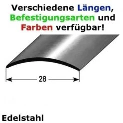 Barre De Seuil | Profilé De Transition 28 Mm | Inox | 1 Mm D'épaisseur -Maison Décorer Magasin auer0013 varianten edelst
