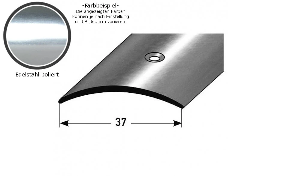 Barre De Seuil | 37 Mm | Type: 15 | Inox Brillant Ou Mat | 1 Mm D'épaisseur 2 Barre De Seuil | 37 Mm | Type: 15 | Inox Brillant Ou Mat | 1 Mm D'épaisseur – Image 2