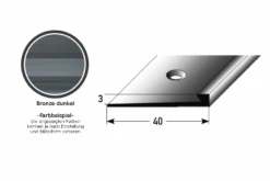 Profilé De Finition | Profilé D'arrêt | Hauteur 3 Mm | Aluminium Anodisé | Type 27 -Maison Décorer Magasin auer0027 bronze dunkel