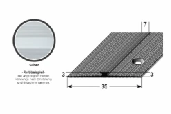 Profilé De Finition Ou D'arrêt | Hauteur Emboîtage 3 - 5 Mm | Aluminium Anodisé