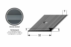 Profilé De Finition | Profilé D'arrêt Double | Hauteur 3 - 5 Mm | Aluminium Anodisé