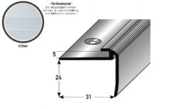 Profilé De Finition à Emboîter Avec Nez Pour Sol Design | Alu Anodisé | à Visser 9 Profilé De Finition à Emboîter Avec Nez Pour Sol Design | Alu Anodisé | à Visser -Maison Décorer Magasin auer0093 silber 5mm