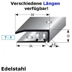 Profilé De Finition Sol Stratifié | Hauteur 7 X 9 Mm | Inox | Flex