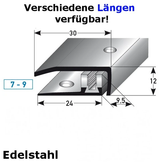Profilé De Finition Sol Stratifié | Hauteur 7 X 9 Mm | Inox | Flex 1 Profilé De Finition Sol Stratifié | Hauteur 7 X 9 Mm | Inox | Flex