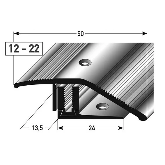 Profilé De Rattrapage | Barre De Seuil Sol Stratifié | H 12 X 22 Mm | L 50 Mm | Alu Anodisé Flex 2 Profilé De Rattrapage | Barre De Seuil Sol Stratifié | H 12 X 22 Mm | L 50 Mm | Alu Anodisé Flex – Image 2