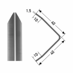 Cornière De Protection 40 X 40 Mm | Aluminium | à 3 Arêtes | En Plusieurs Modèles -Maison Décorer Magasin auer0210 1 5