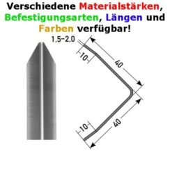 Cornière De Protection 40 X 40 Mm | Aluminium | à 3 Arêtes | En Plusieurs Modèles -Maison Décorer Magasin auer0210 alu varianten