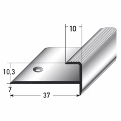 Profilé De Finition à Emboîter | Avec Nez Pour Sol Stratifié/parquet 10.3 Mm | Alu Anodisé