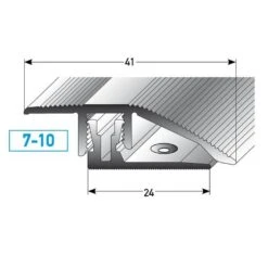 Profilé De Rattrapage à Clipser | Barre De Seuil Hauteur 7 - 10 Mm | Aluminium Anodisé